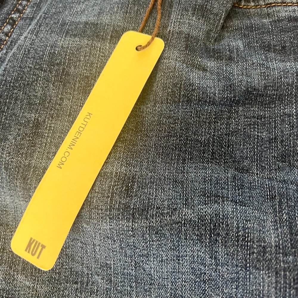 NWT KUT from the Kloth Women's Carlo Curved Fray Ankle Skinny Denim Jeans Sz 16 - Picture 6 of 8